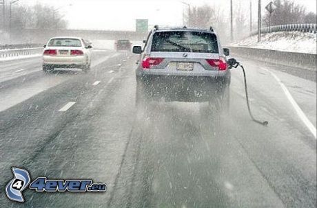 BMW X3, gasolina, carretera, camino cubierto de nieve