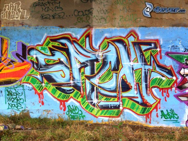 grafiti, pared