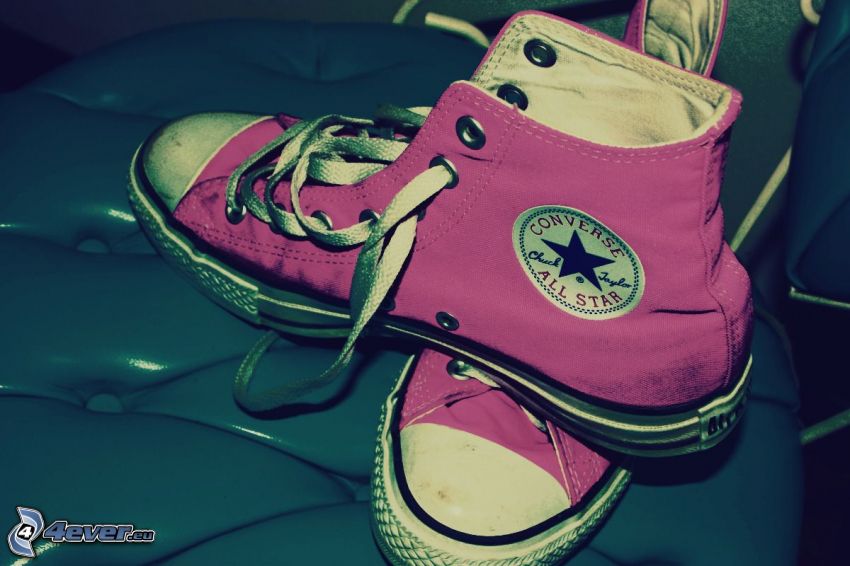 Converse, zapatillas de color rosa