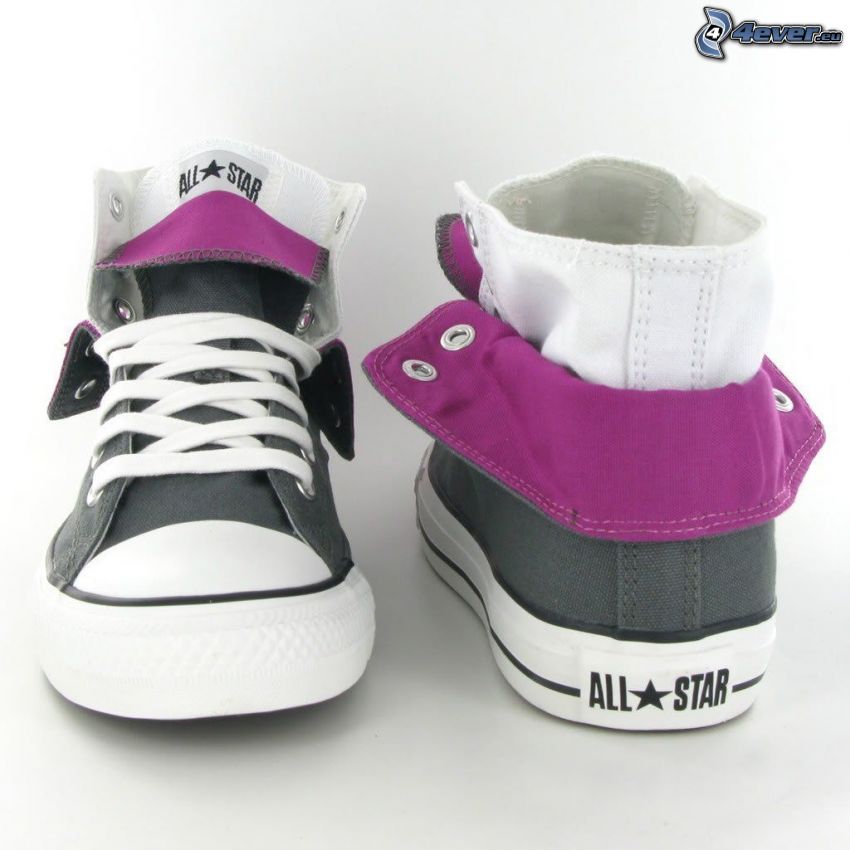 Converse, zapatillas de deporte de color púrpura