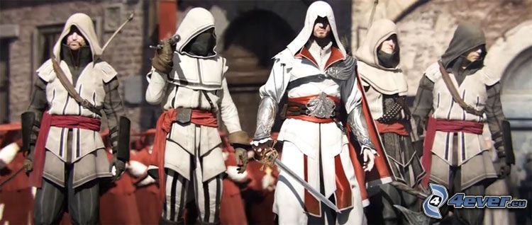 Assassin's creed Brotherhood, Ezio Auditore da Firenze, soldado, caballero, Edad Media, espada