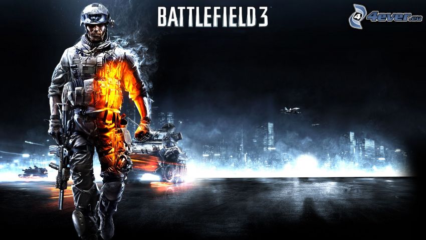 Battlefield 3, soldado, tanque, avion de caza, guerra