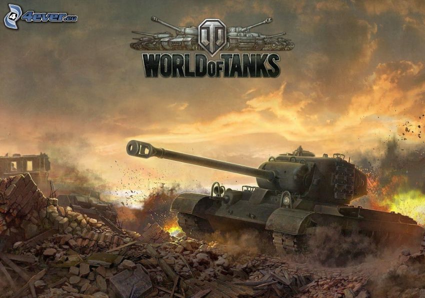 World of Tanks, tanque, ruinas