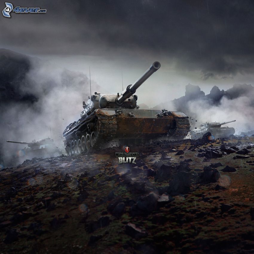 World of Tanks, tanques, humo
