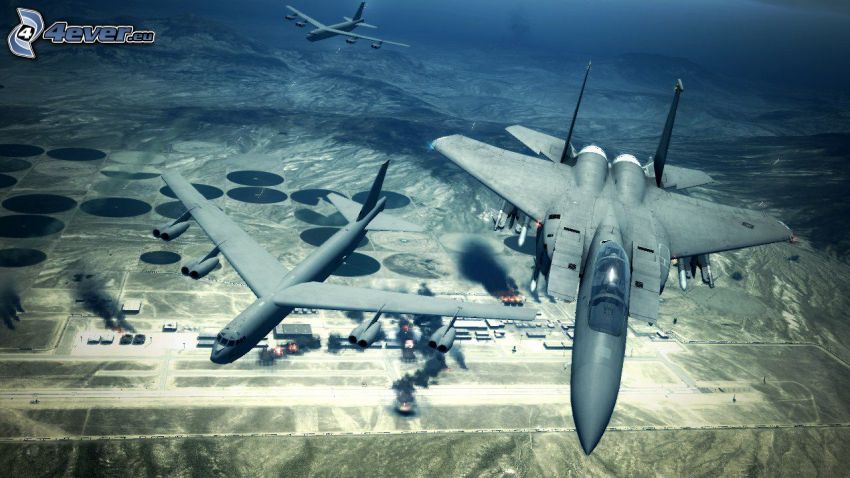 Ace Combat 6, aviones de caza, aeropuerto