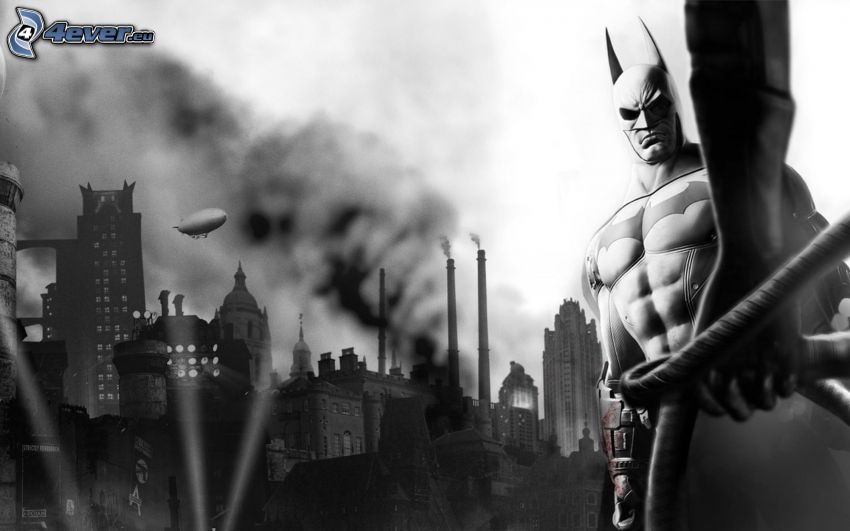 Batman: Arkham Asylum, blanco y negro