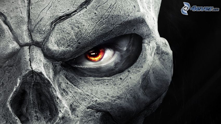 Darksiders II, ojo de animal feroz, cráneo