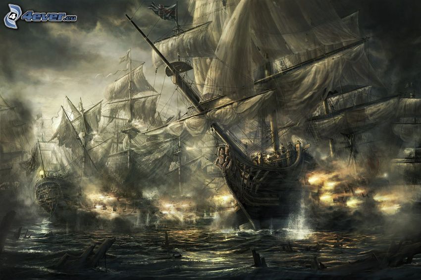 Empire: Total War, naves, guerra
