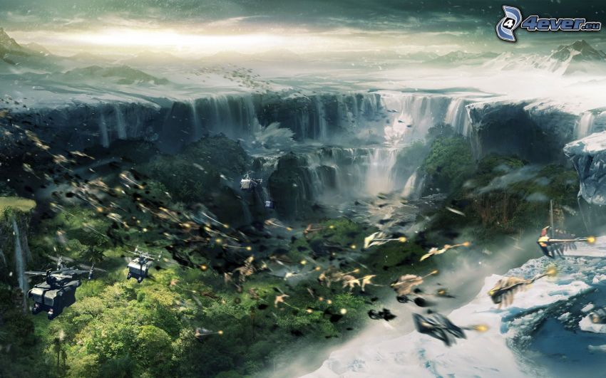 Lost Planet 2, cascadas