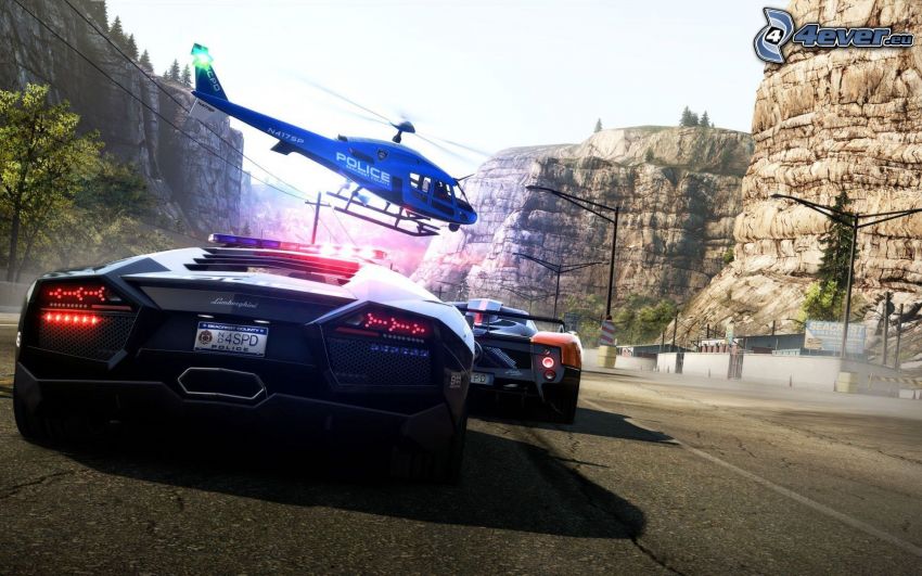 Need For Speed, Lamborghini, helicóptero