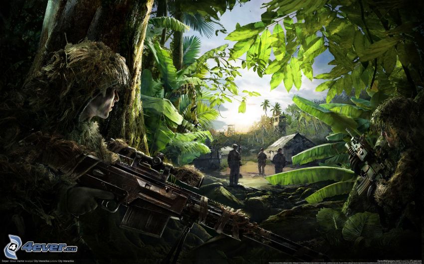 Sniper: Ghost Warrior 2, soldados, selva