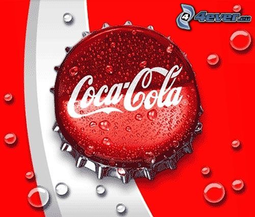 Coca Cola, tapa, rocío, gotas