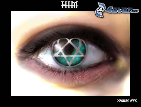 HIM, ojo, pentagrama