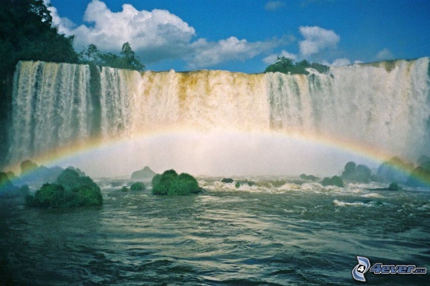cascadas, arco iris