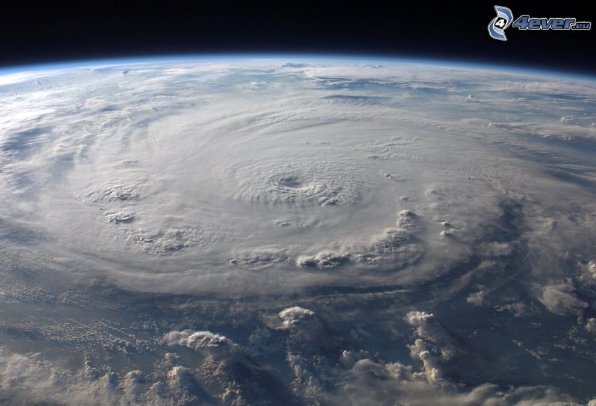 huracán, vista desde el espacio