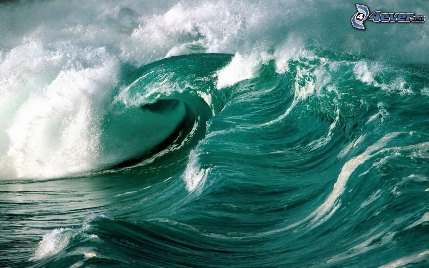 mar turbulento, ondas