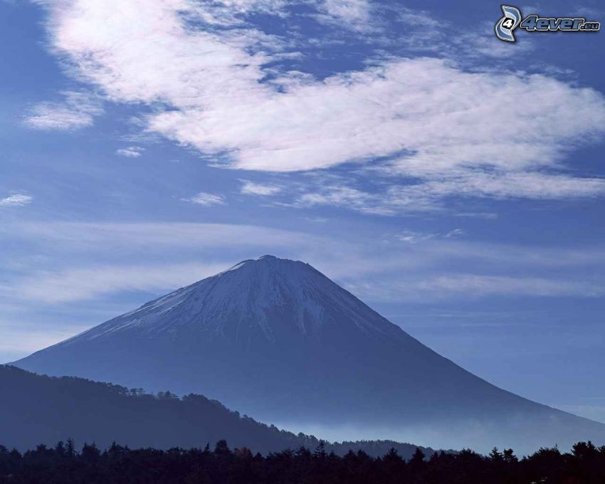 monte Fuji, Japón, nubes