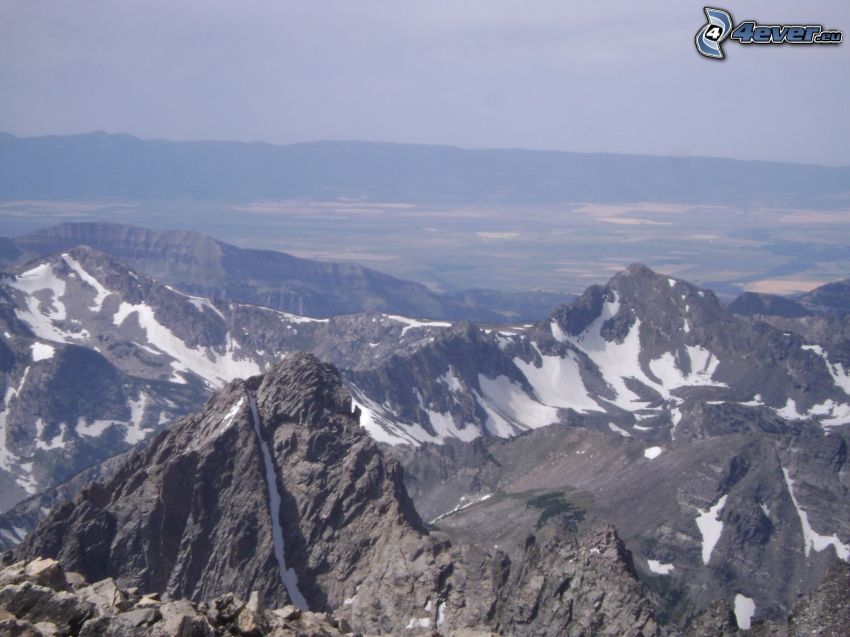 Mount Moran, Wyoming, montaña rocosa