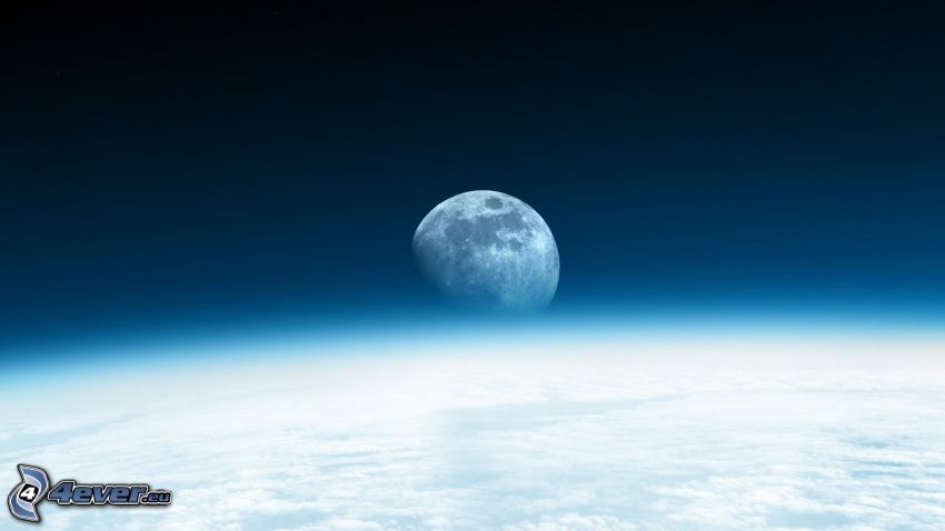Luna, tierra, atmósfera