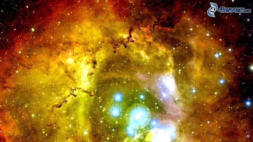 nebulosa Roseta, estrellas