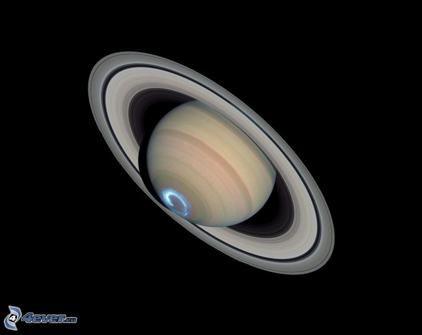 Saturn, aurora polar