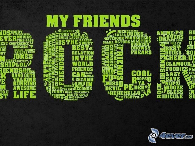amigos, rock, text