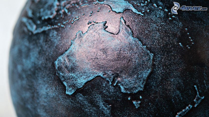 Australia, mapa del mundo