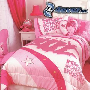 cama, color rosa