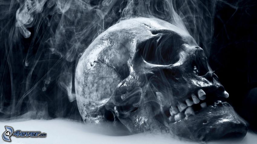 cráneo, humo