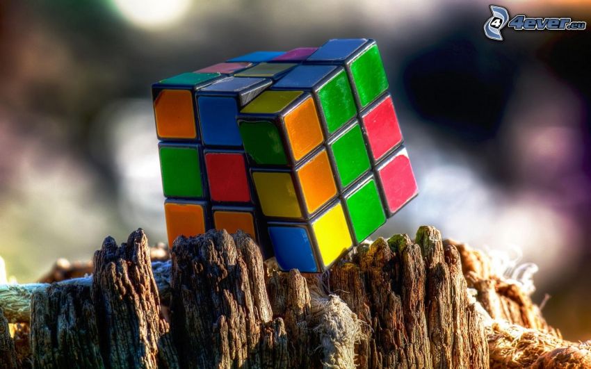 cubo de Rubik, madera