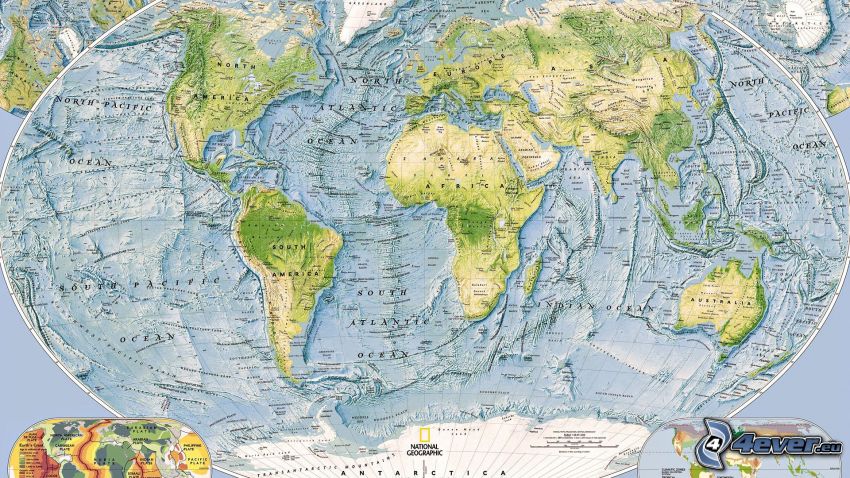 mapa del mundo, atlas