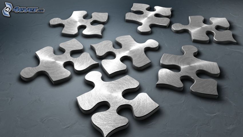 puzzle, metal