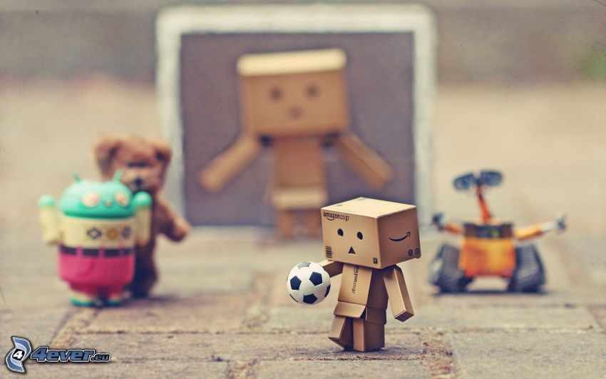 robots de papel, fútbol