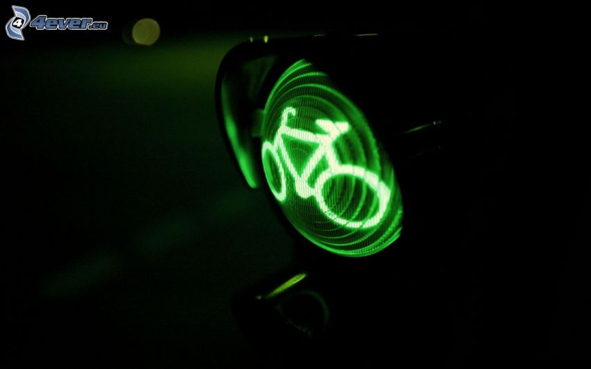 semáforo, bicicleta