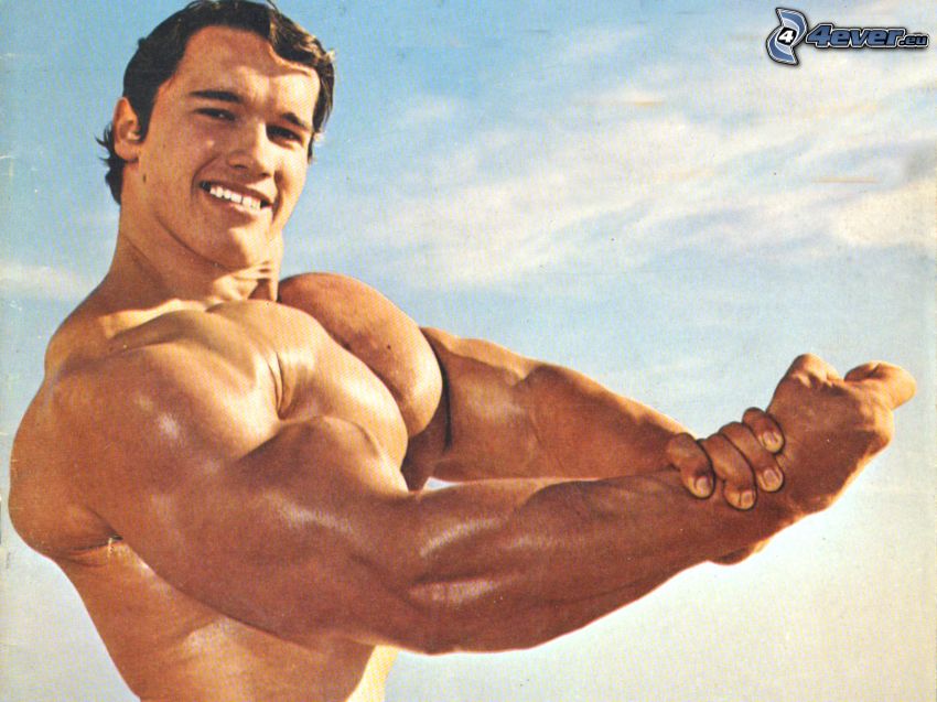 Arnold Schwarzenegger, hombre musculoso