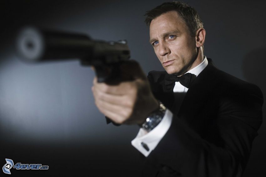 Daniel Craig, James Bond, pistola
