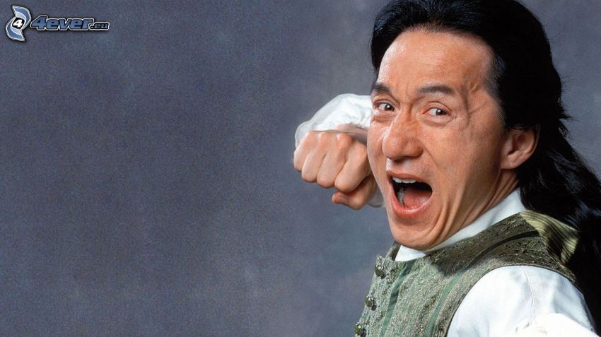 Jackie Chan, grito
