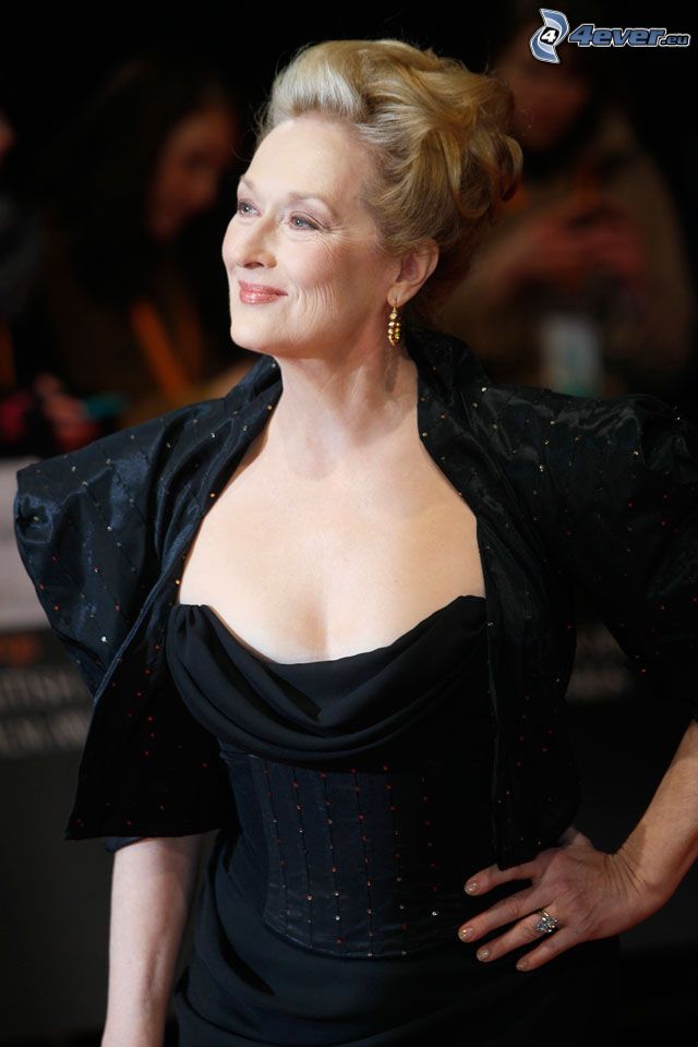 Meryl Streep, vestido negro