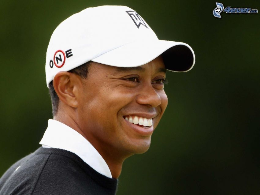 Tiger Woods, sonrisa