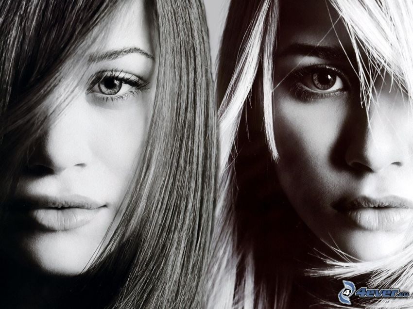 Mary-Kate y Ashley Olsen, chicas, caras
