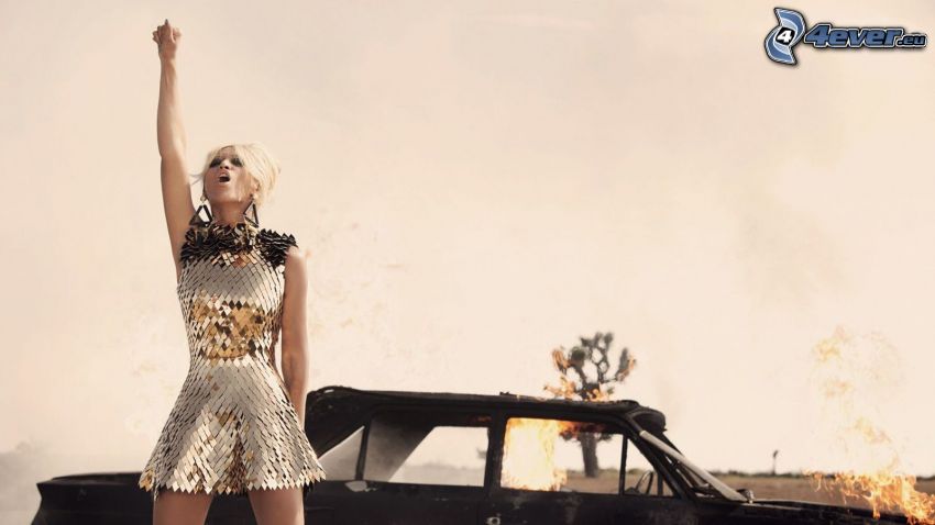 Beyoncé Knowles, quema de coches