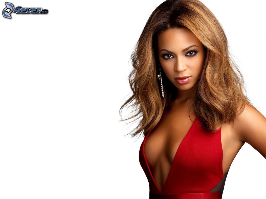 Beyoncé Knowles, vestido rojo