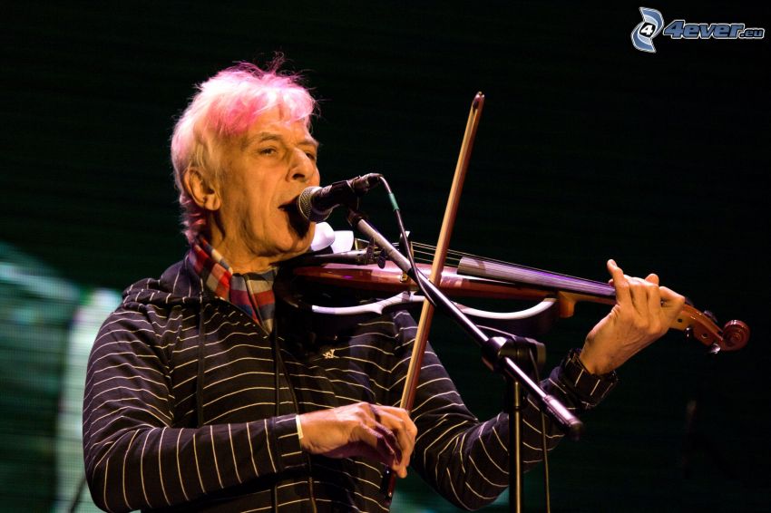 John Cale, tocar el violín, micrófono