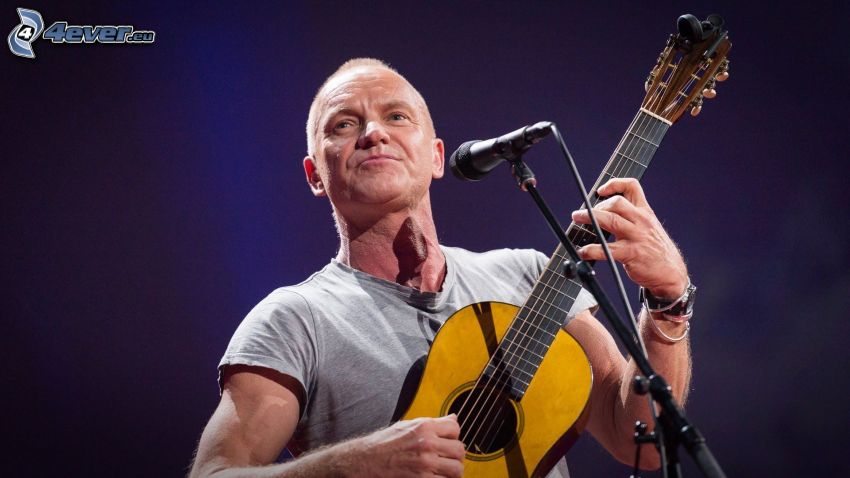 Sting, tocar la guitarra