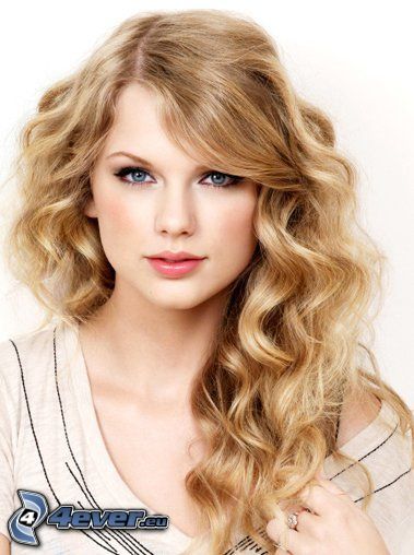 Taylor Swift, rubia, ojos azules