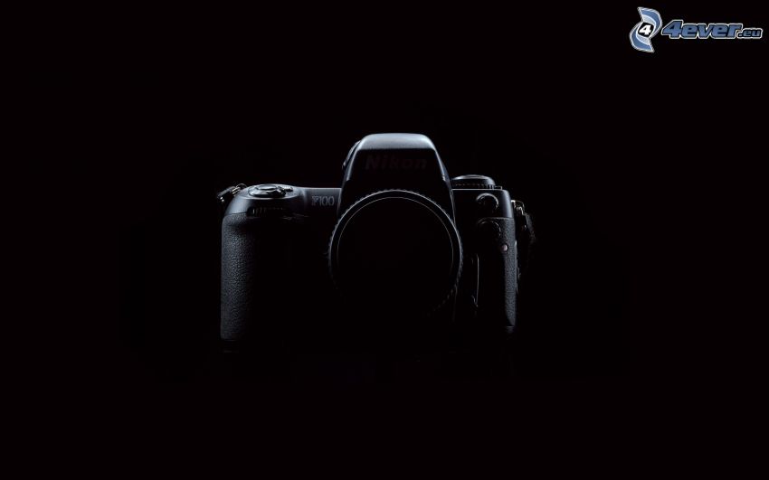 cámara, silueta, Nikon