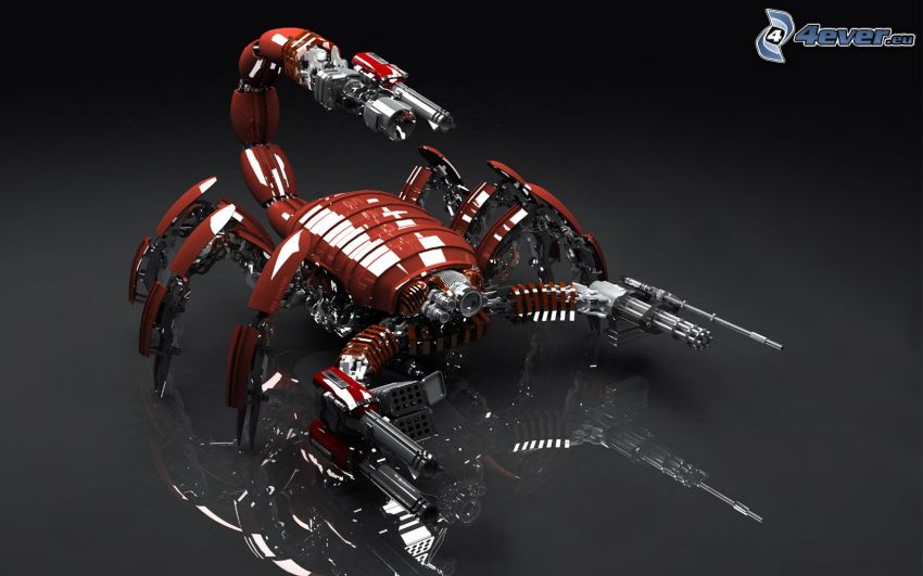 escorpión, robot, animal mecánico