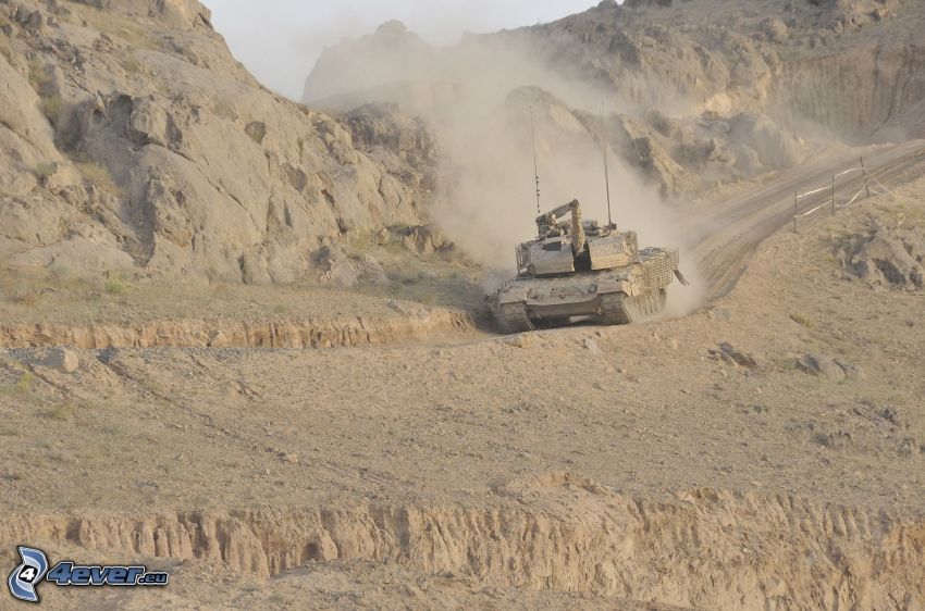 Leopard 2, tanque, paisaje