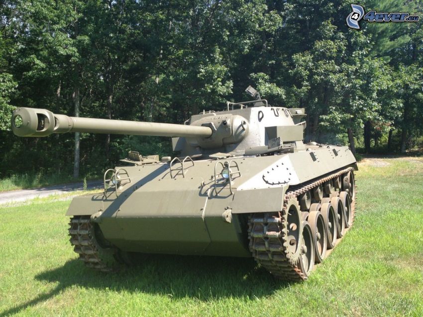 M18 Hellcat, tanque, árboles