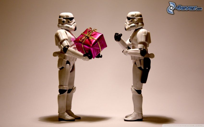 Stormtrooper, robots, regalo